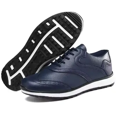 LEATHER MEN MALE GOLF BALL SHOES 